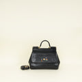 Dolce & Gabbana Black Sicily Iguana Print Medium Bag