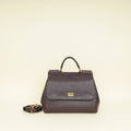 Dolce & Gabbana Burgundy Sicily Dauphine Medium Bag