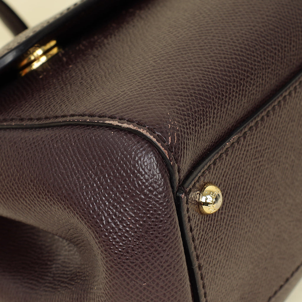 Dolce & Gabbana Burgundy Sicily Dauphine Medium Bag