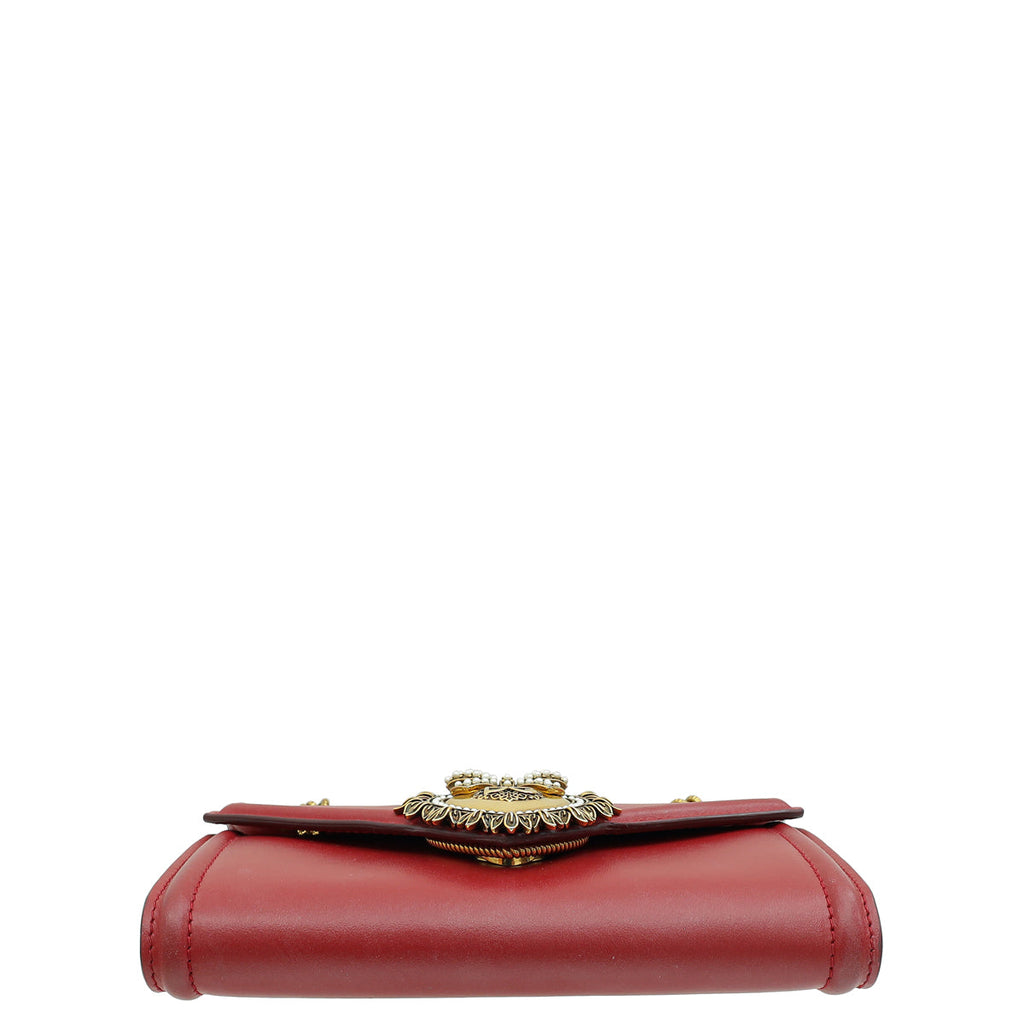 Dolce & Gabbana Red Devotion Wallet On Chain