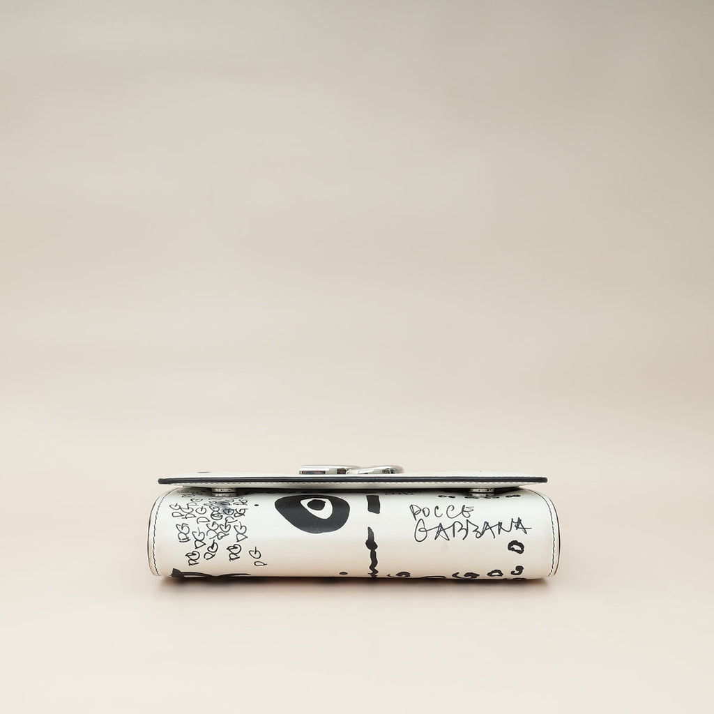 Dolce & Gabbana Bicolor Graffiti Print Crossbody Bag