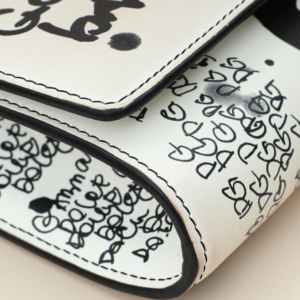 Dolce & Gabbana Bicolor Graffiti Print Crossbody Bag