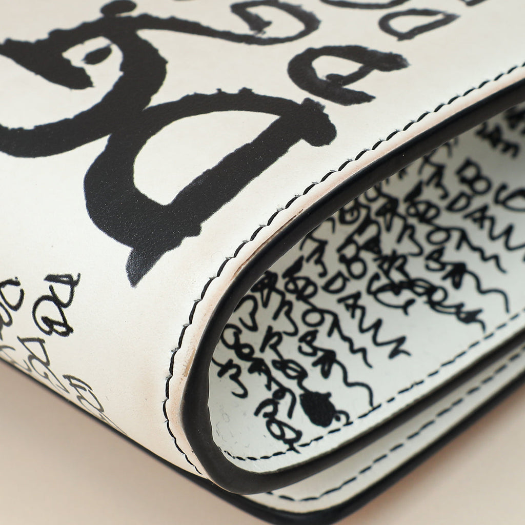 Dolce & Gabbana Bicolor Graffiti Print Crossbody Bag
