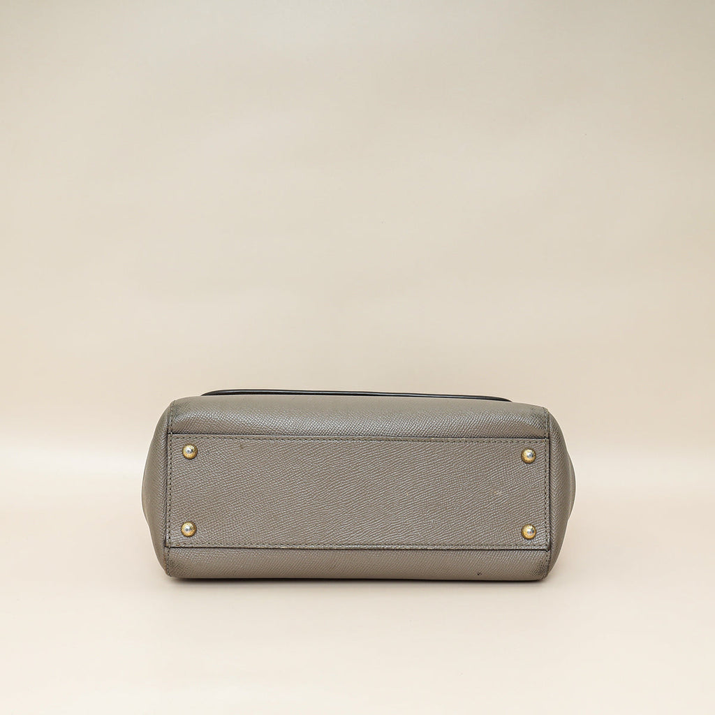 Dolce & Gabbana Grey Sicily Dauphine Medium Bag
