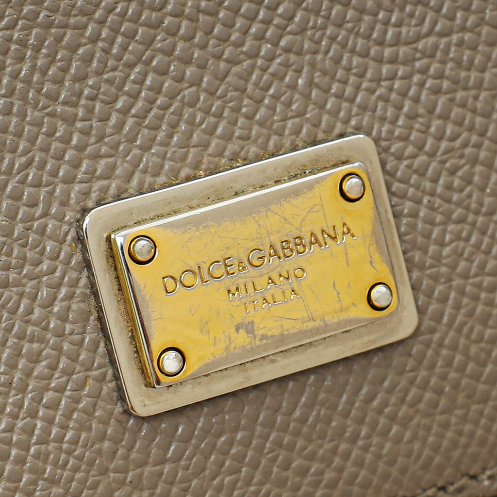 Dolce & Gabbana Grey Sicily Dauphine Medium Bag