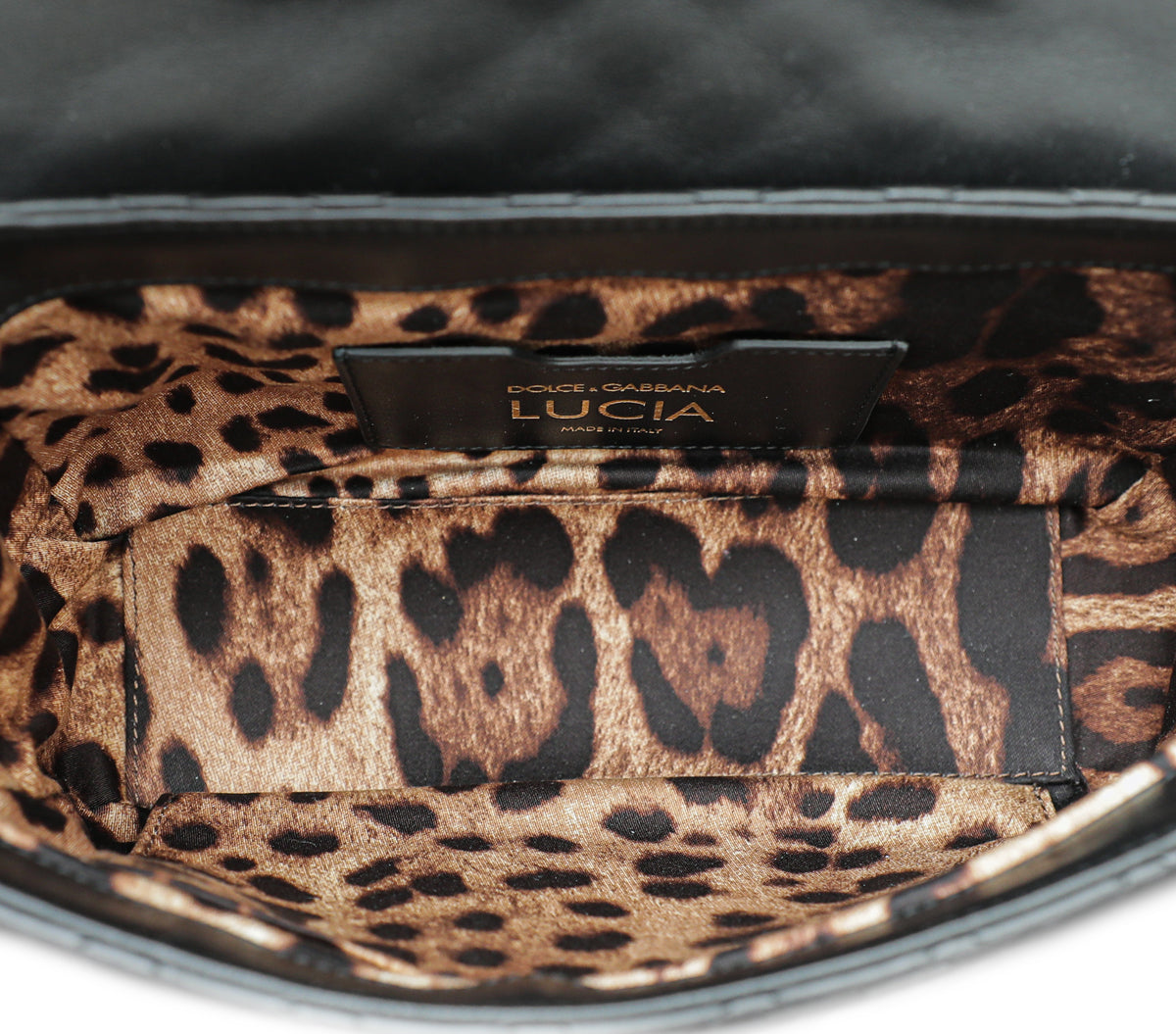 Dolce & Gabbana Black Lucia Quilted Embellished Chain Bag