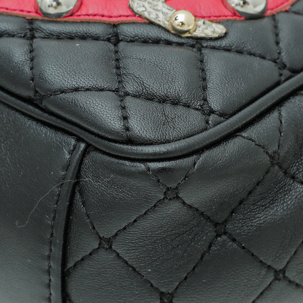Dolce & Gabbana Black Lucia Quilted Embellished Chain Bag