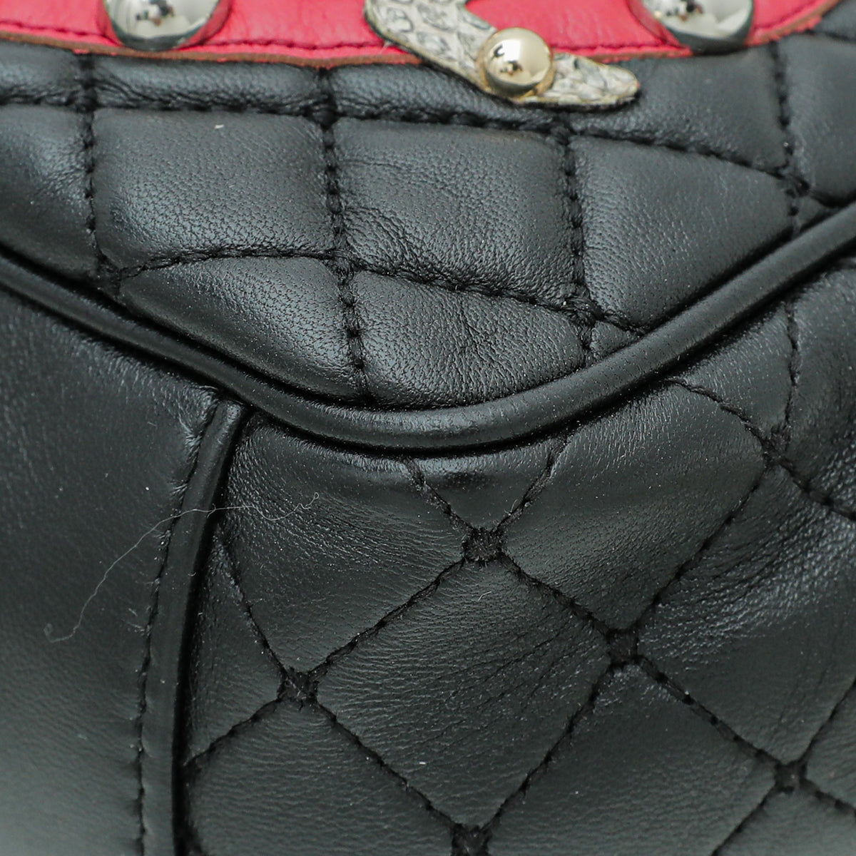 Dolce & Gabbana Black Lucia Quilted Embellished Chain Bag