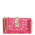 Dolce & Gabbana Red Plexiglass and Lace Box Pocket Clutch