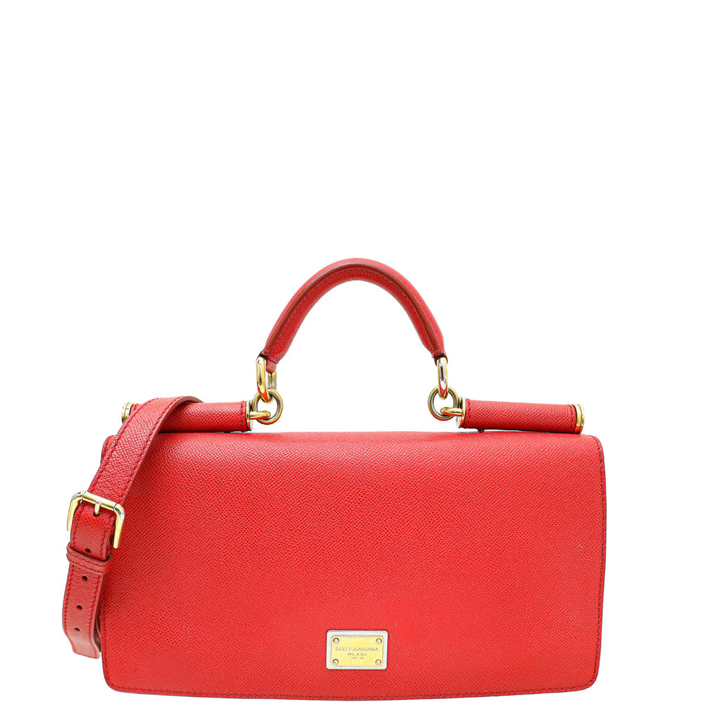 Dolce & Gabbana Red Dauphine East West Sicily Bag
