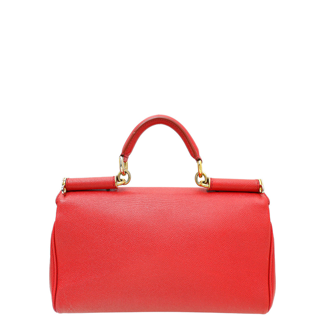 Dolce & Gabbana Red Dauphine East West Sicily Bag