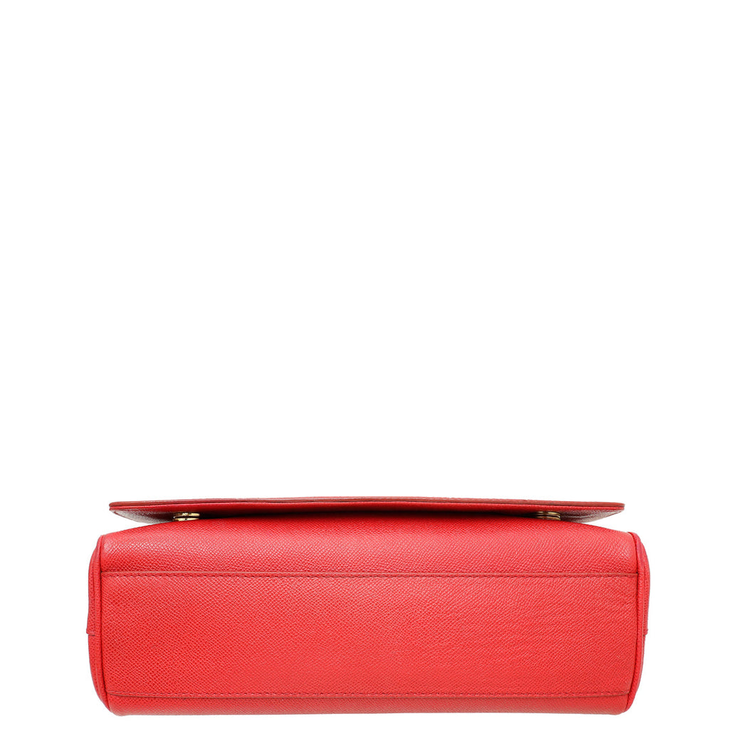 Dolce & Gabbana Red Dauphine East West Sicily Bag