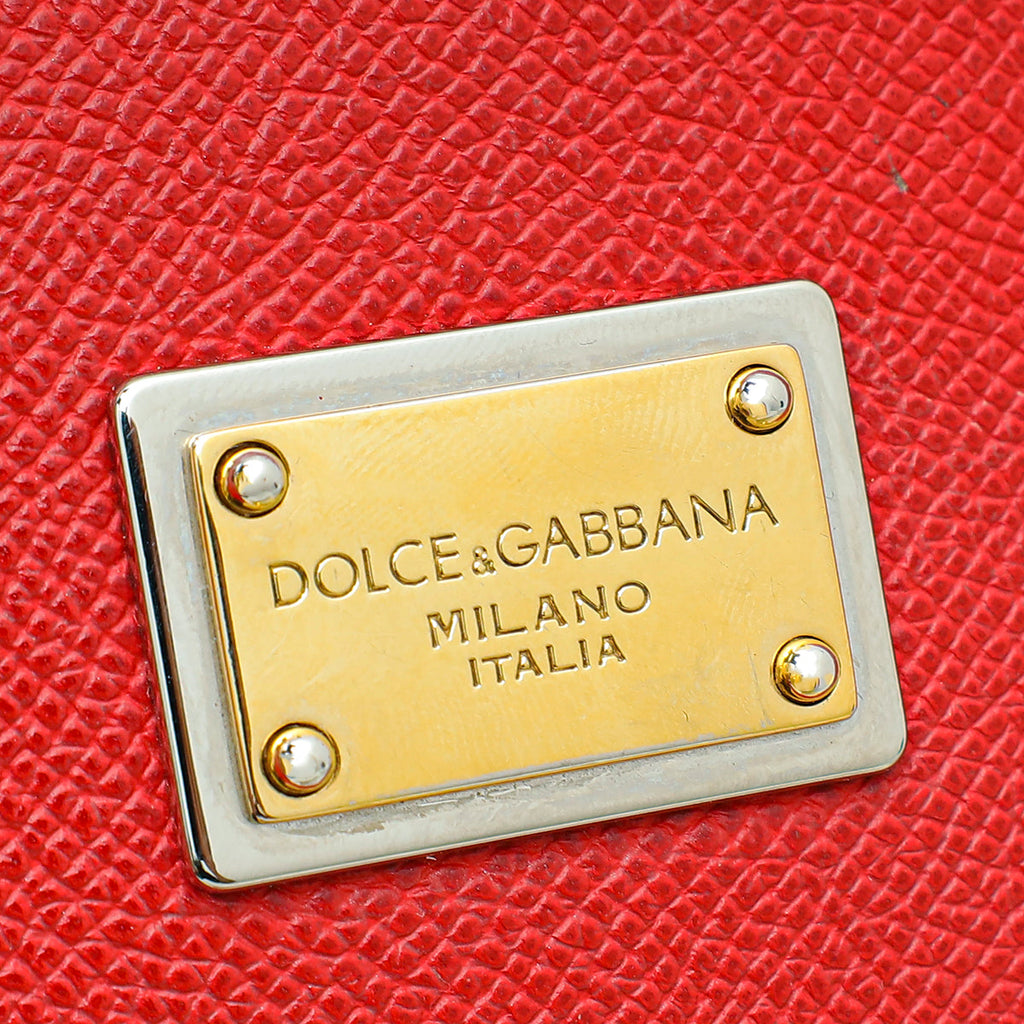 Dolce & Gabbana Red Dauphine East West Sicily Bag