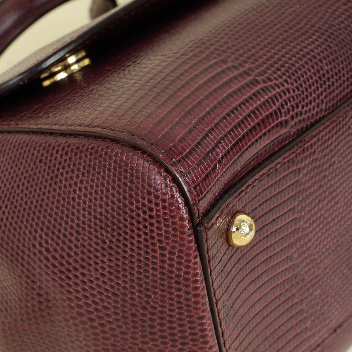 Dolce & Gabbana Burgundy Sicily Iguana Print Medium Bag