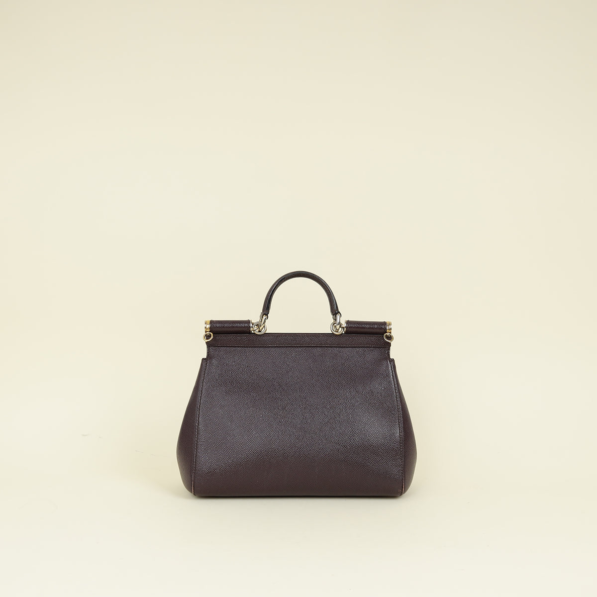 Dolce & Gabbana Burgundy Sicily Dauphine Medium Bag