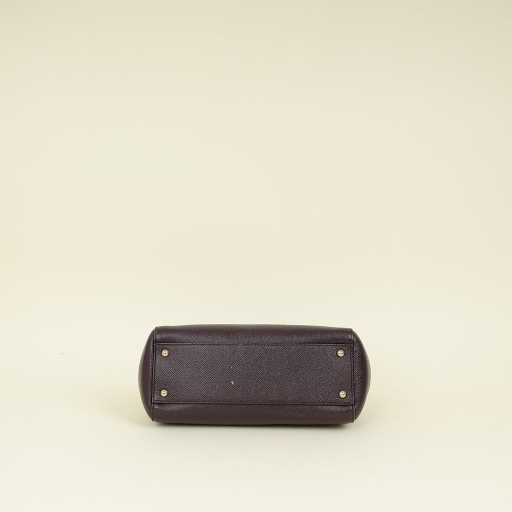 Dolce & Gabbana Burgundy Sicily Dauphine Medium Bag