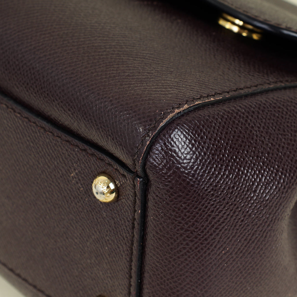 Dolce & Gabbana Burgundy Sicily Dauphine Medium Bag