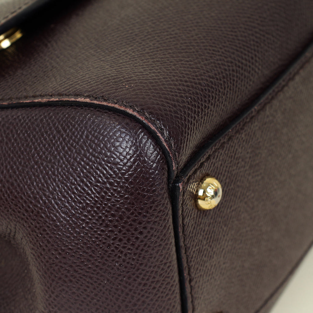 Dolce & Gabbana Burgundy Sicily Dauphine Medium Bag