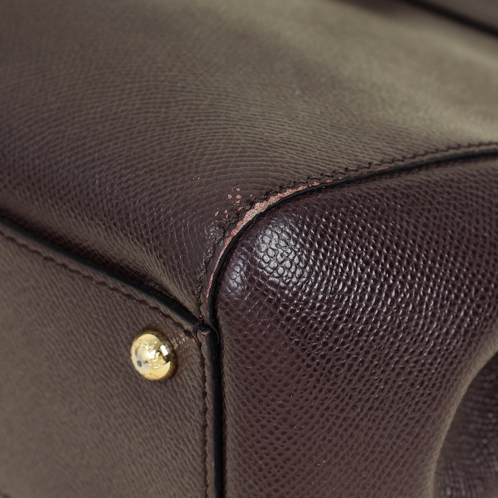 Dolce & Gabbana Burgundy Sicily Dauphine Medium Bag