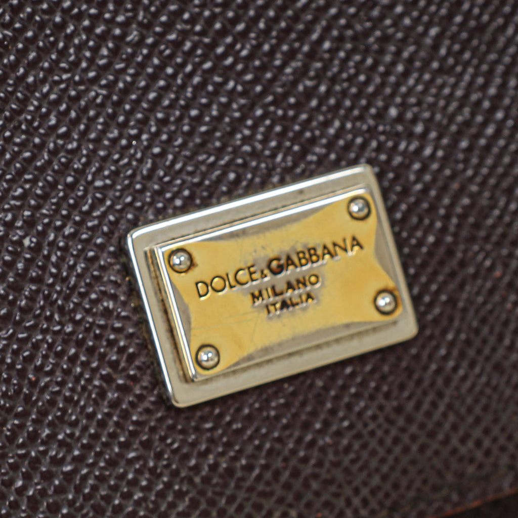 Dolce & Gabbana Burgundy Sicily Dauphine Medium Bag