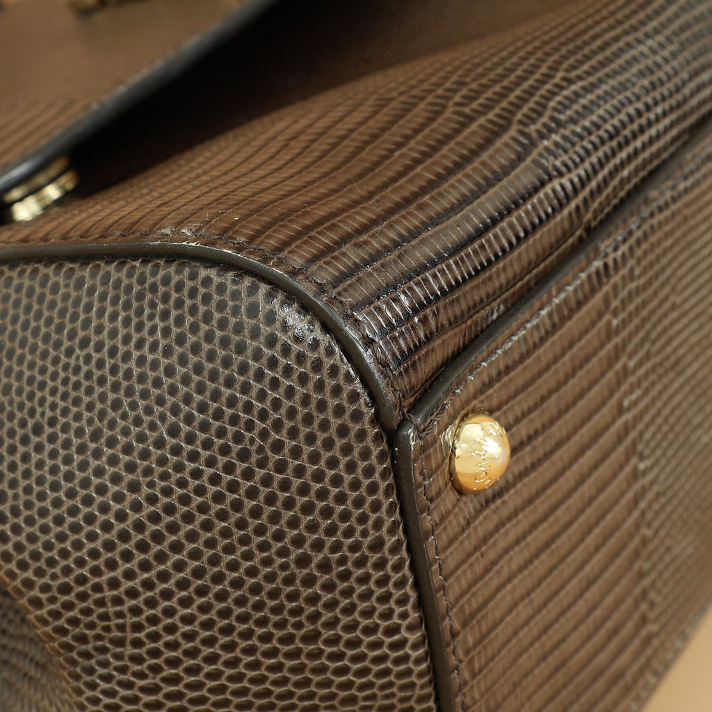 Dolce & Gabbana Dark Gray DG Crystal Medium Sicily Bag