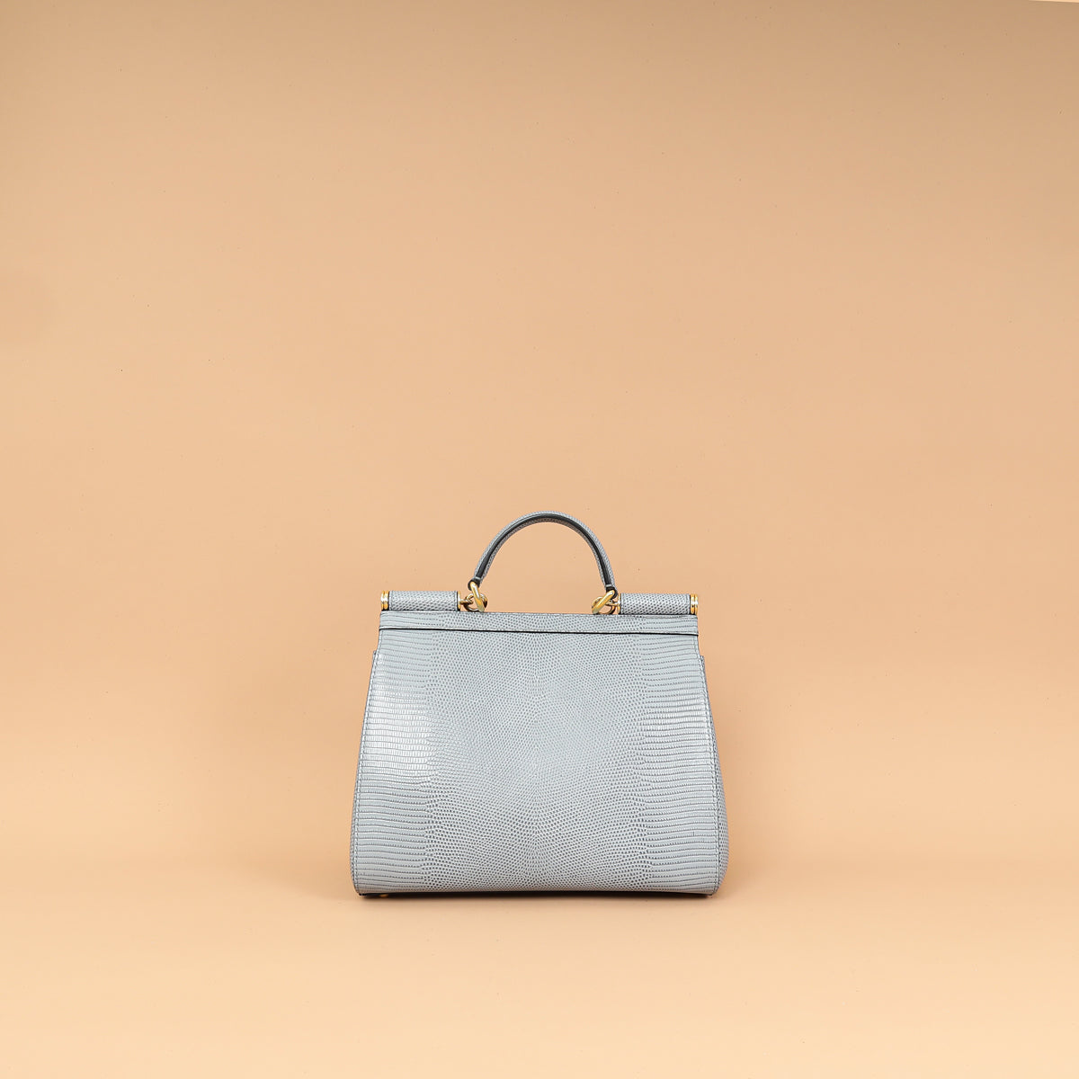 Dolce & Gabbana Light Gray DG Crystal Medium Sicily Bag