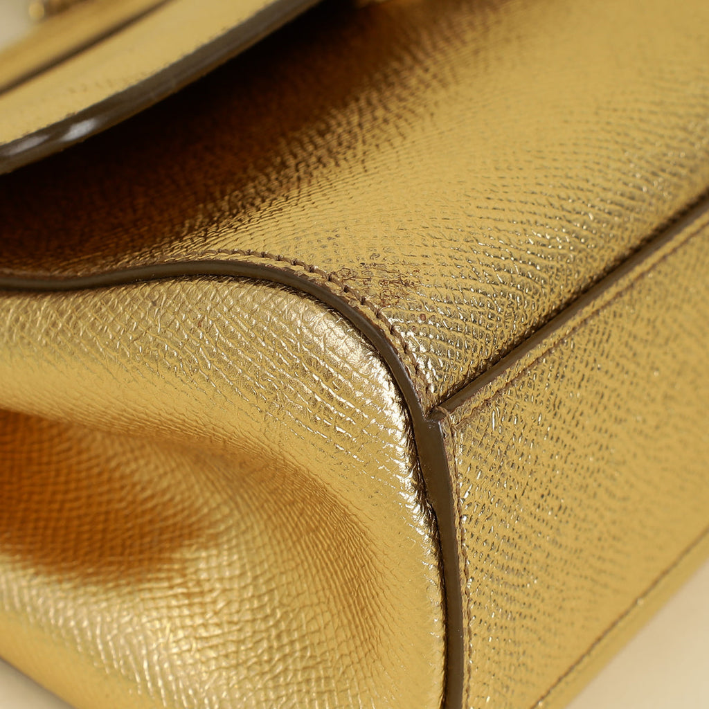 Dolce & Gabbana Metallic Gold Sicily Dauphine Small Bag