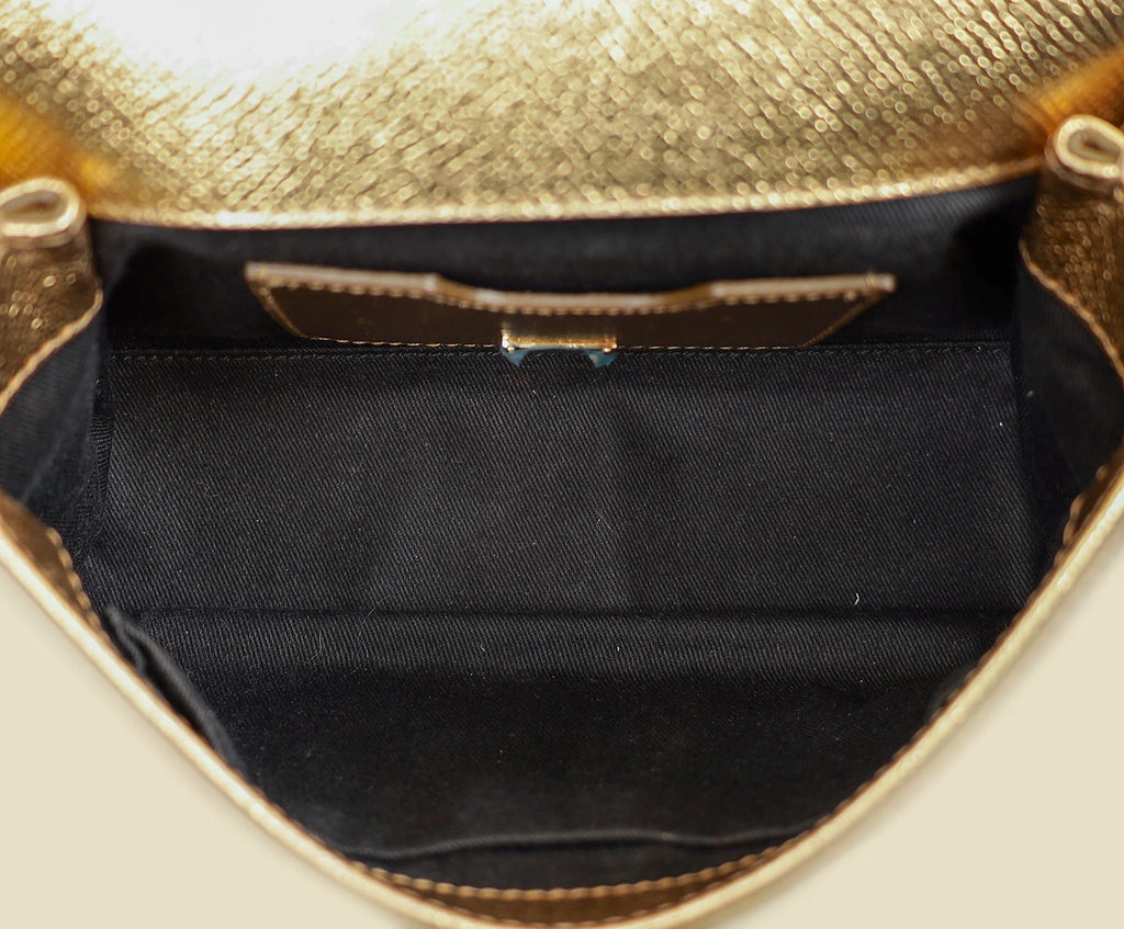 Dolce & Gabbana Metallic Gold Sicily Dauphine Small Bag