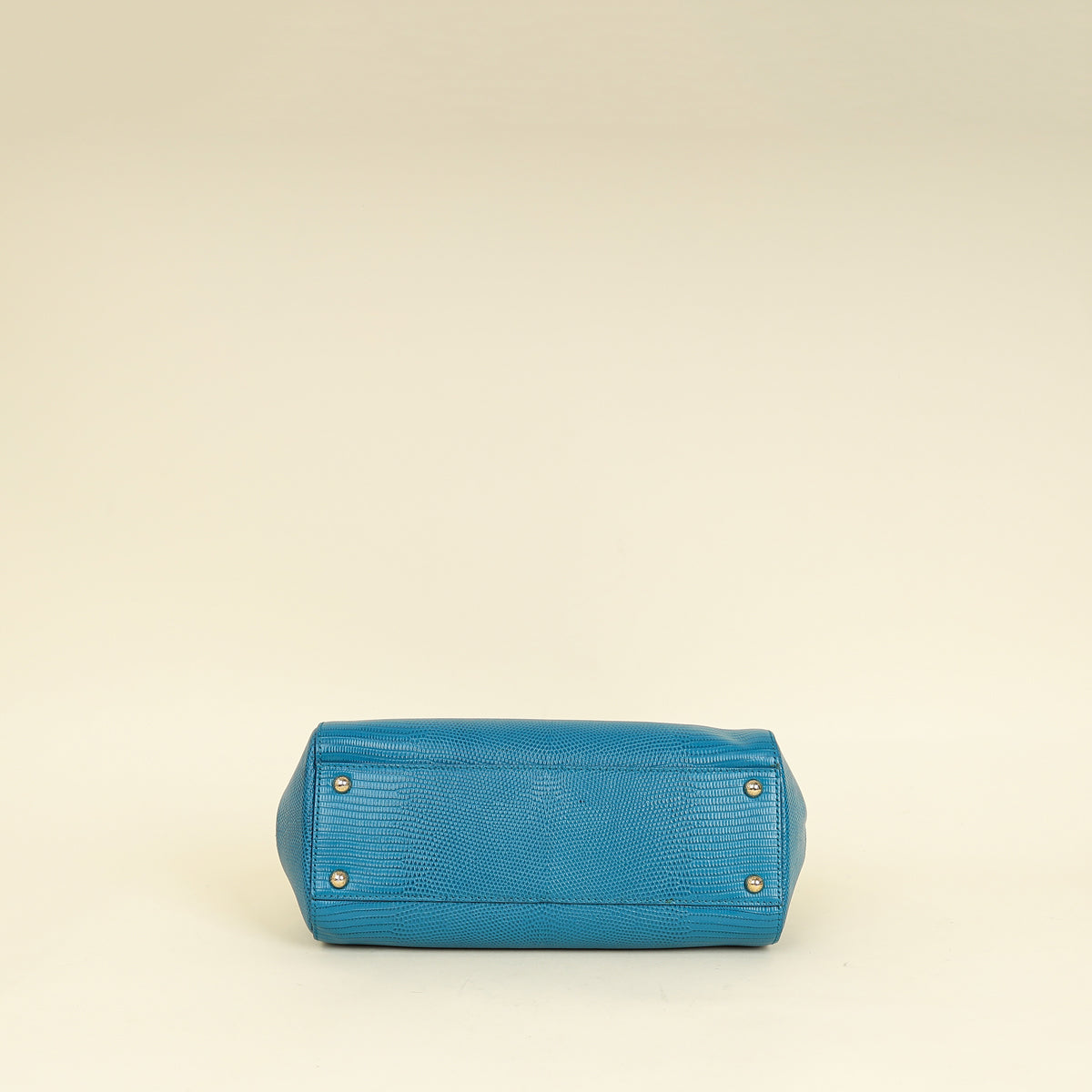 Dolce & Gabbana Blue Sicily Iguana Print Medium Bag