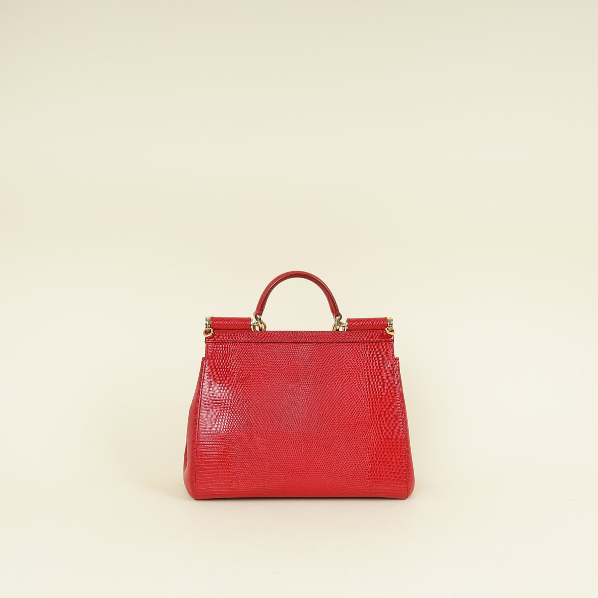 Dolce & Gabbana Red Lizard Sicily Bag