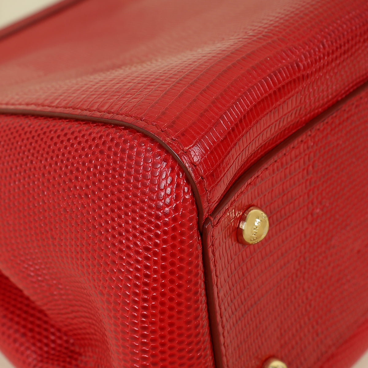 Dolce & Gabbana Red Lizard Sicily Bag