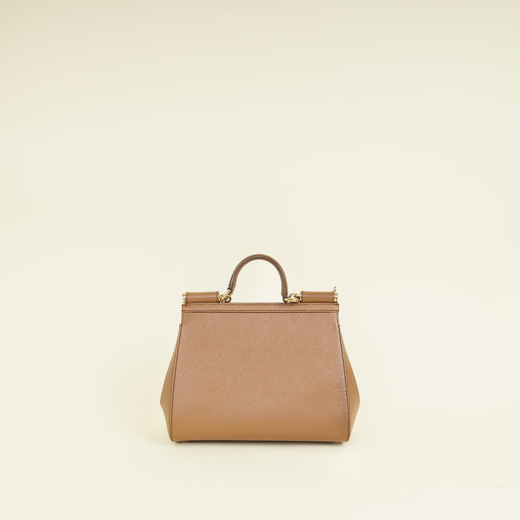 Dolce & Gabbana Brown Dauphine Sicily Medium Bag