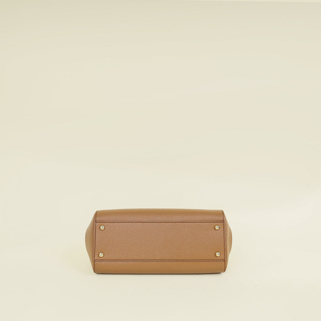 Dolce & Gabbana Brown Dauphine Sicily Medium Bag