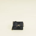 Dolce & Gabbana Black Lizard Embossed DG Millennials Flap Shoulder Bag