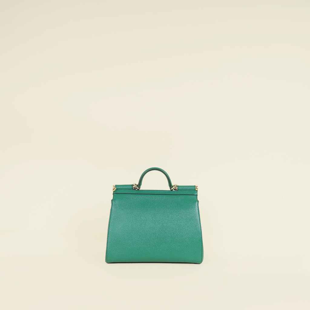 Dolce & Gabbana Green Sicily Dauphine Medium Flap Bag