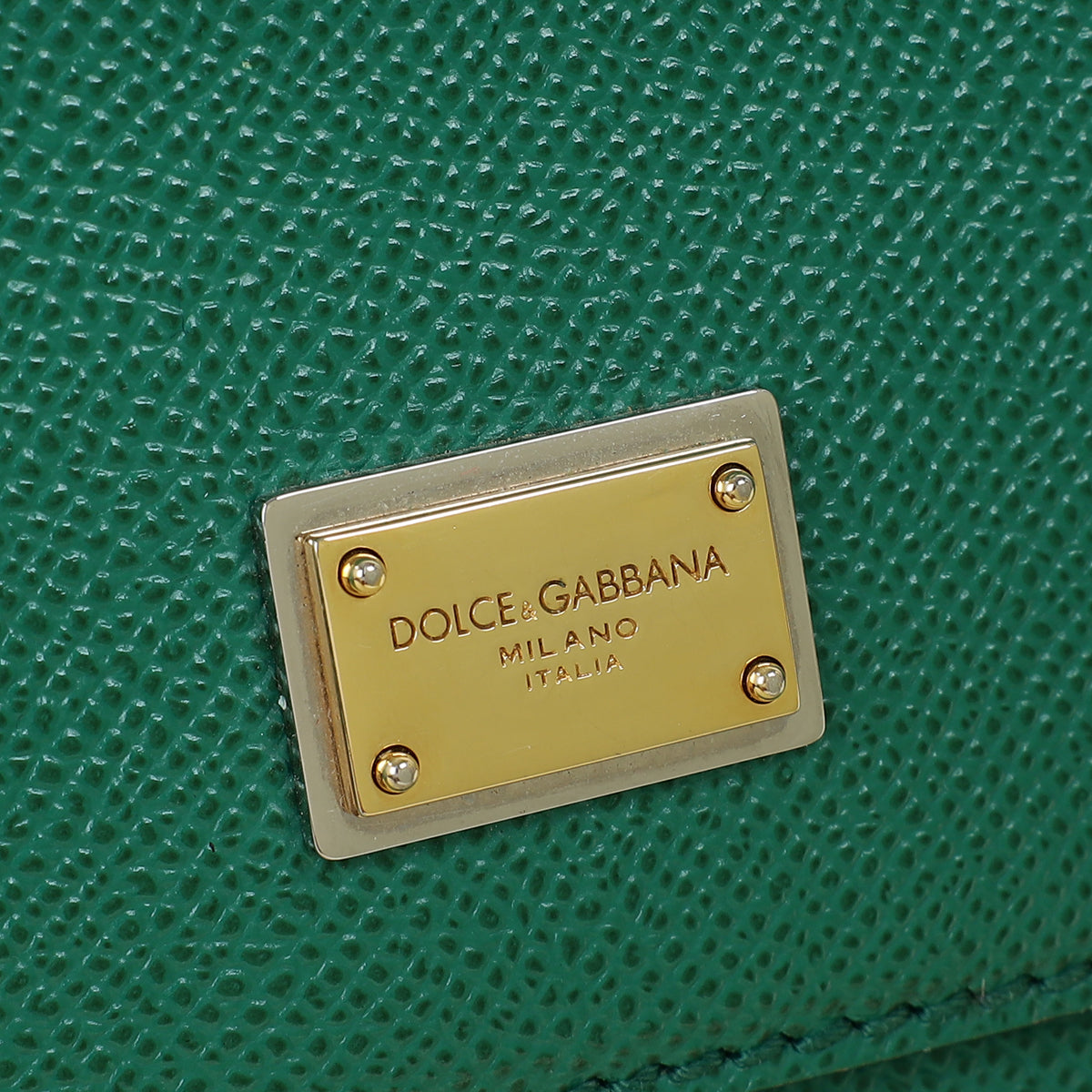 Dolce & Gabbana Green Sicily Dauphine Medium Flap Bag