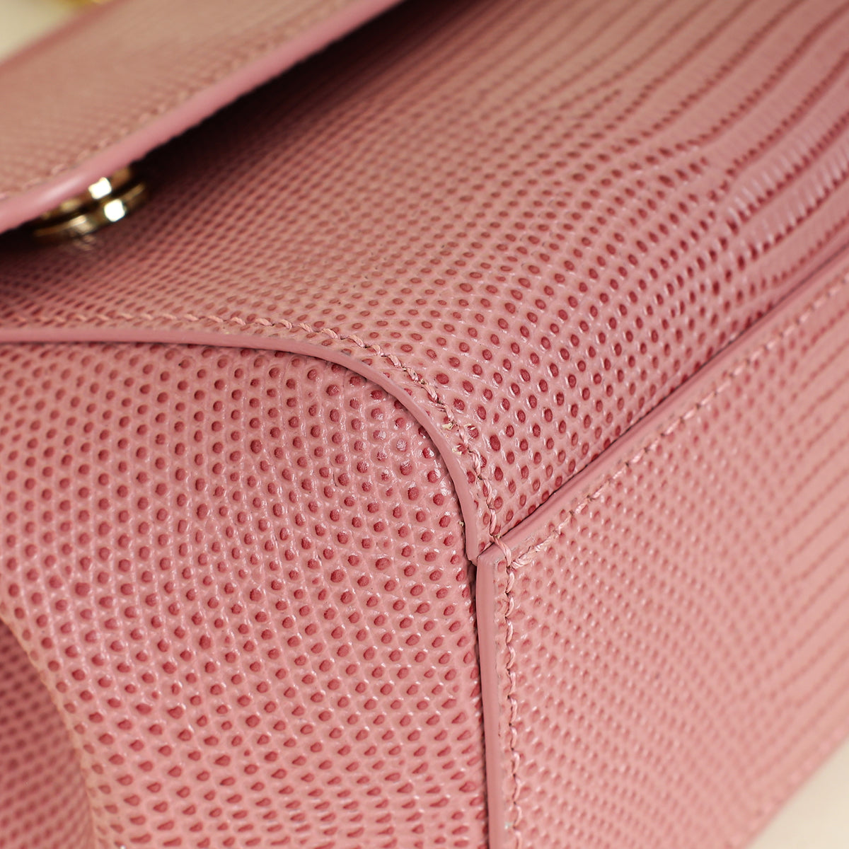 Dolce & Gabbana Pink Lizard Embossed Sicily Small Bag