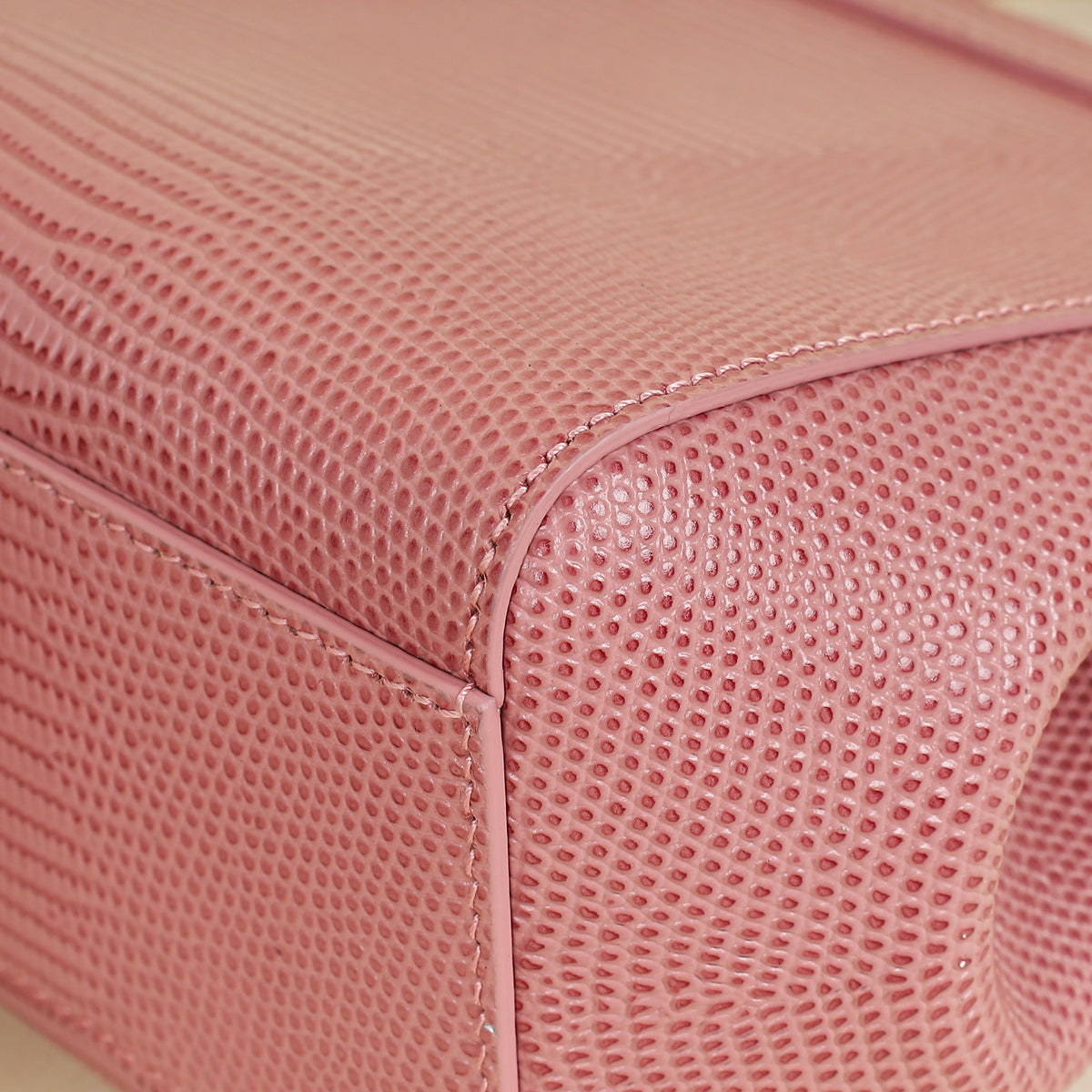Dolce & Gabbana Pink Lizard Embossed Sicily Small Bag
