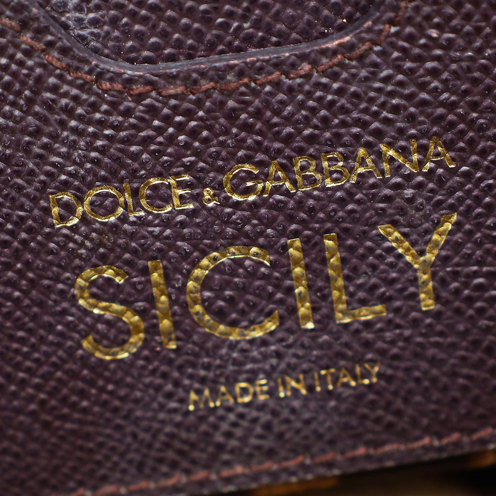 Dolce & Gabbana Burgundy Dauphine Sicily Bag