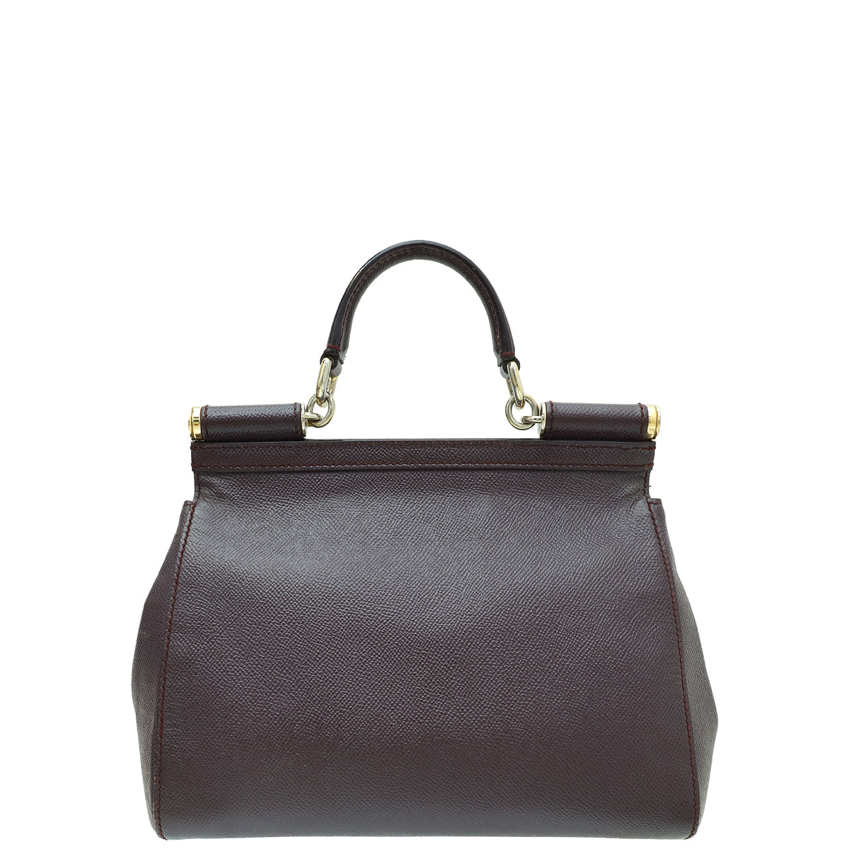 Dolce & Gabbana Burgundy Dauphine Sicily Bag