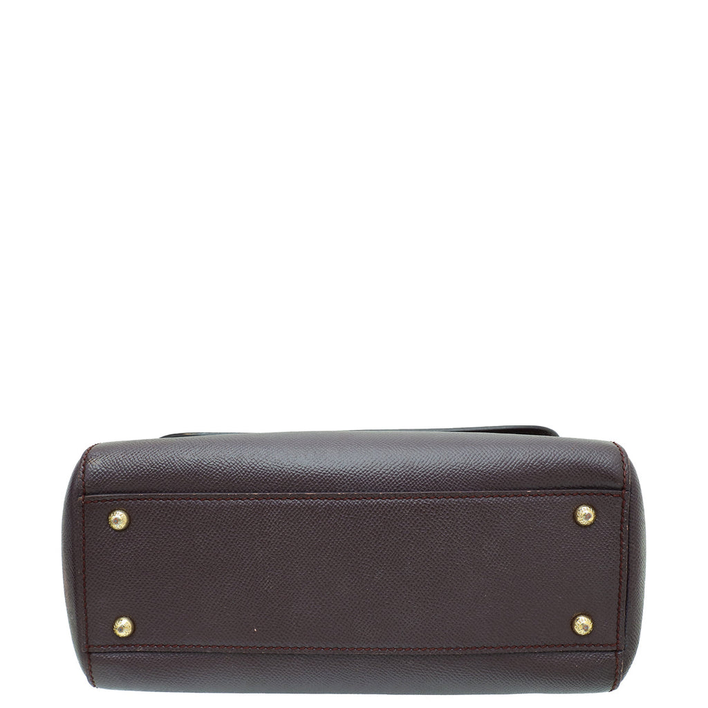 Dolce & Gabbana Burgundy Dauphine Sicily Bag