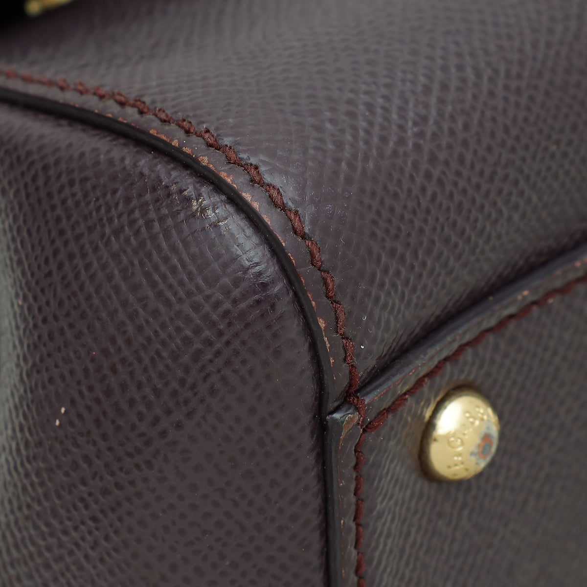 Dolce & Gabbana Burgundy Dauphine Sicily Bag
