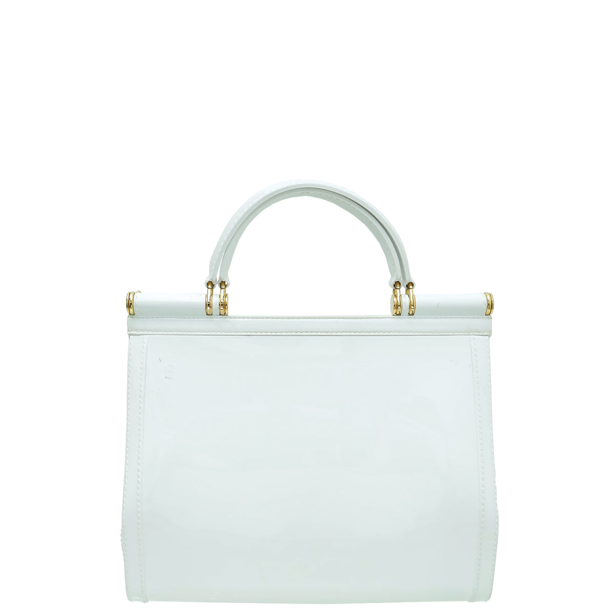 Dolce & Gabbana White Rubber Sicily Bag