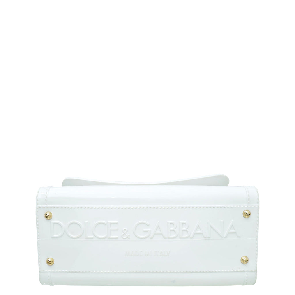 Dolce & Gabbana White Rubber Sicily Bag