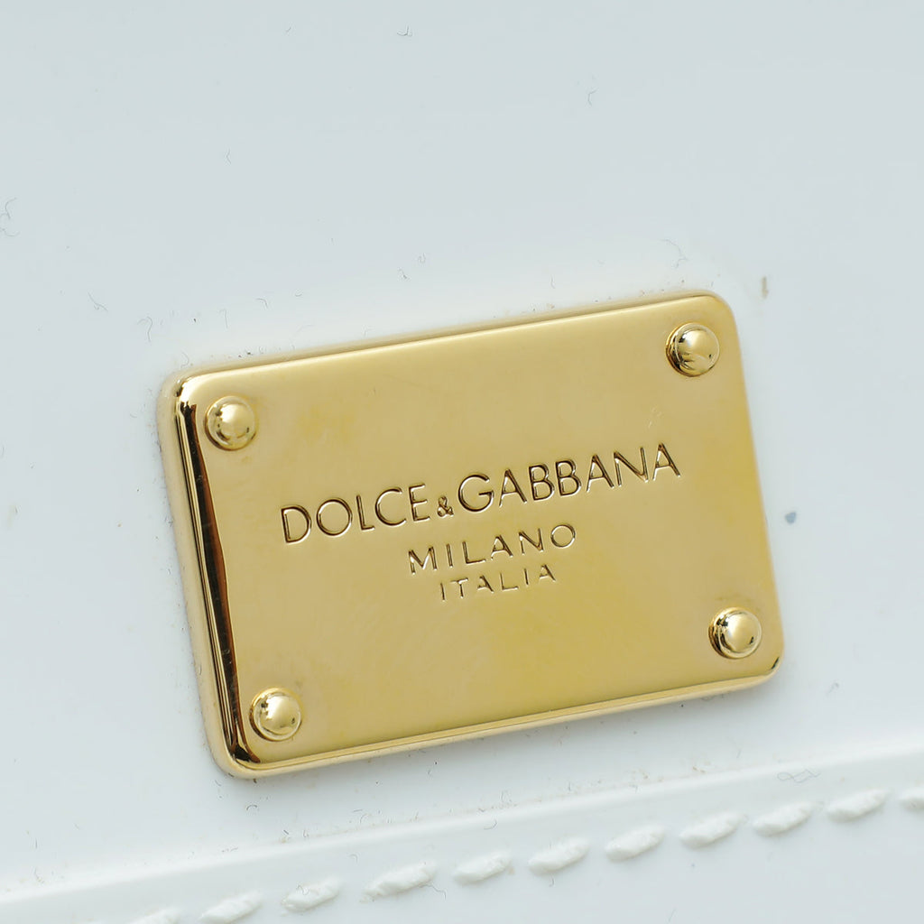 Dolce & Gabbana White Rubber Sicily Bag