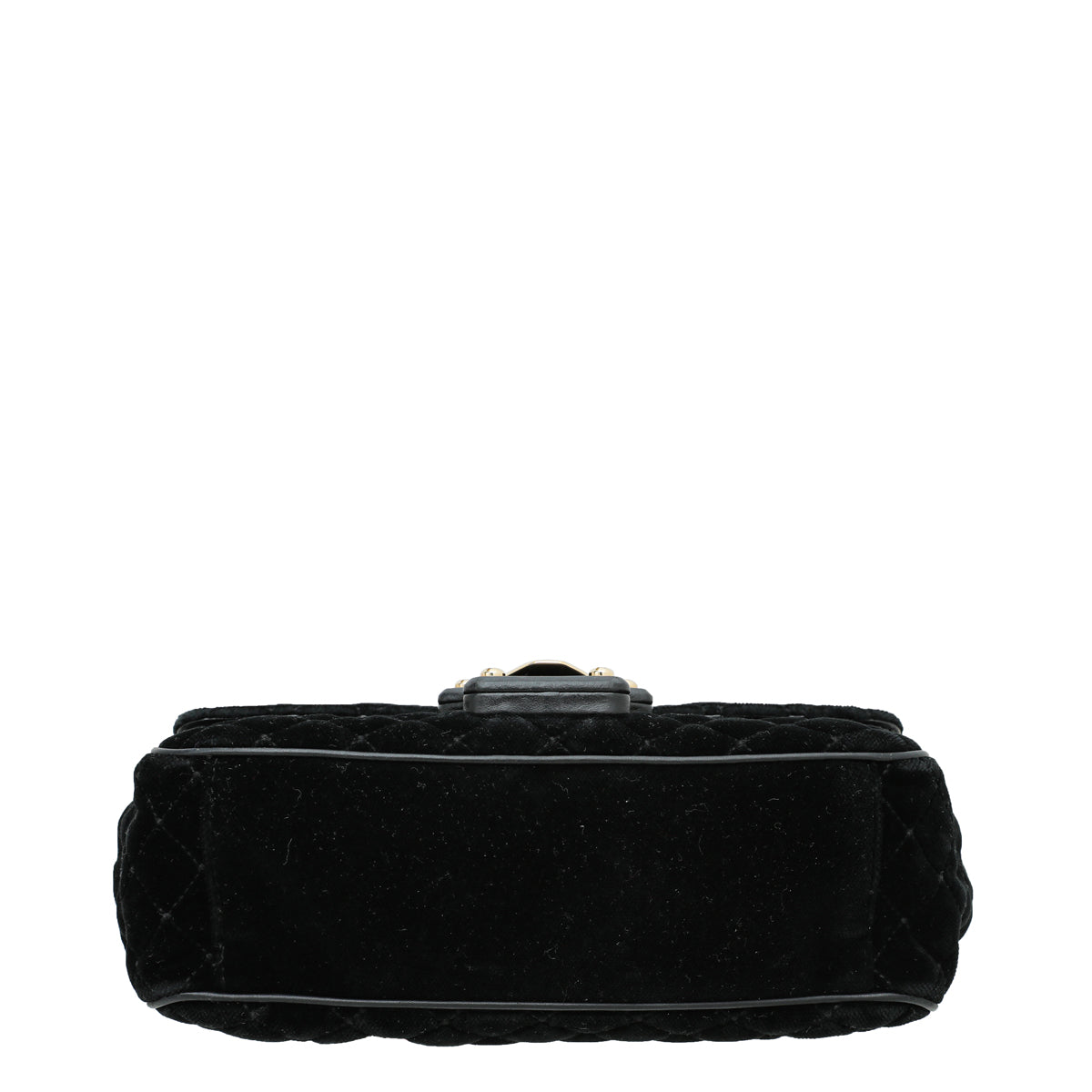 Dolce & Gabbana Black Multicolor Velvet Lucia Falp Chain Bag