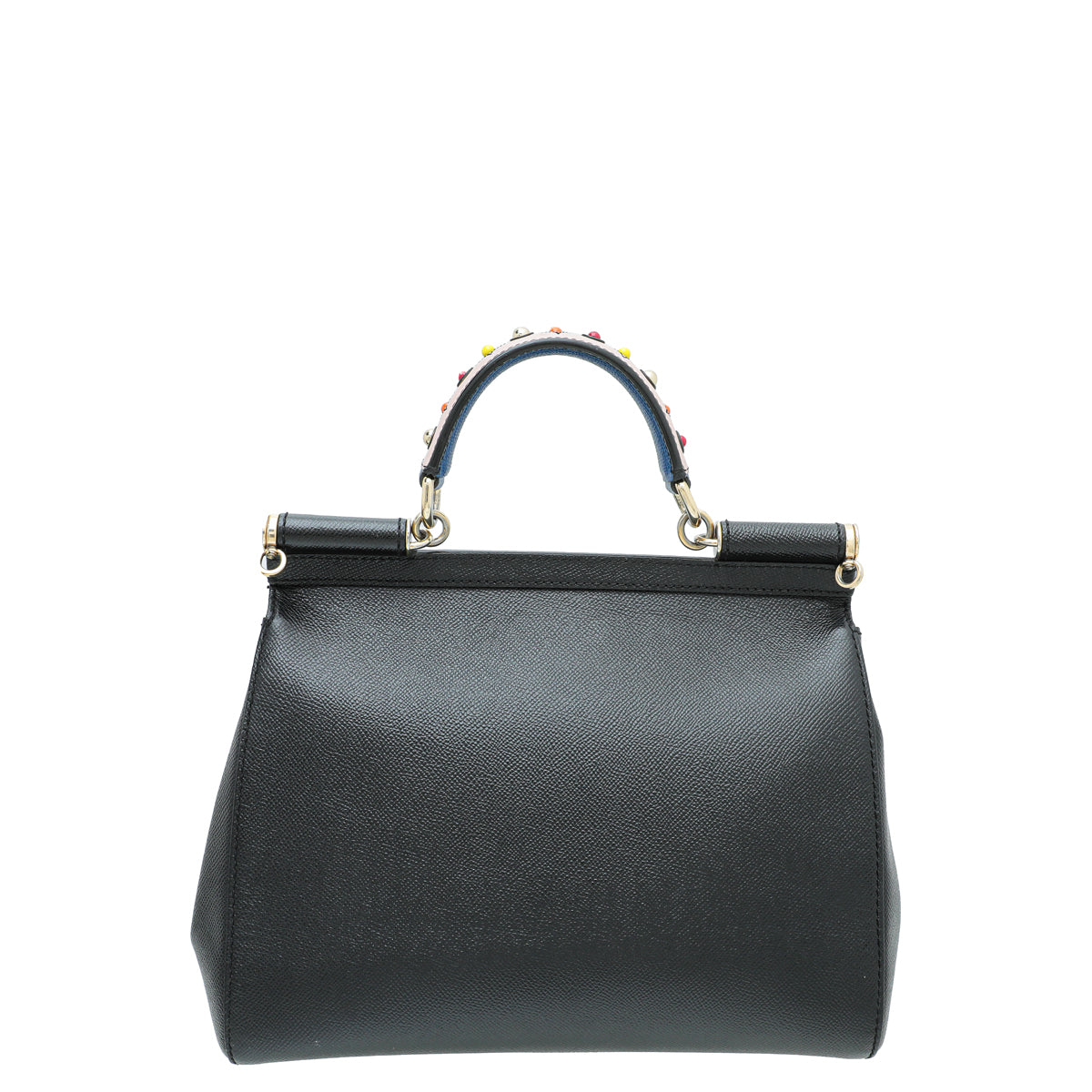 Dolce & Gabbana Black Dauphine Sicily Medium Bag