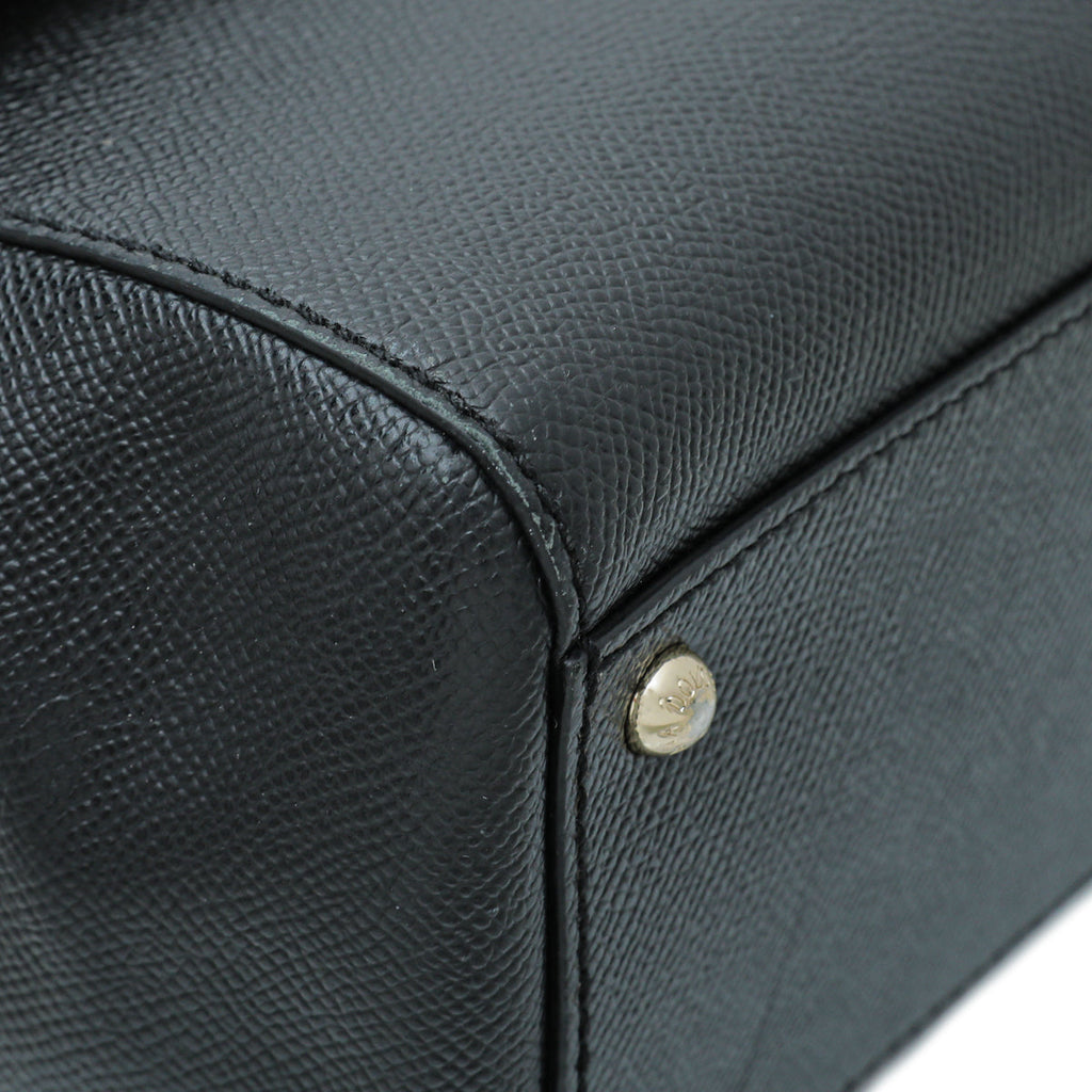 Dolce & Gabbana Black Dauphine Sicily Medium Bag