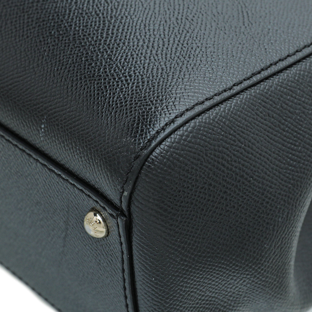 Dolce & Gabbana Black Dauphine Sicily Medium Bag