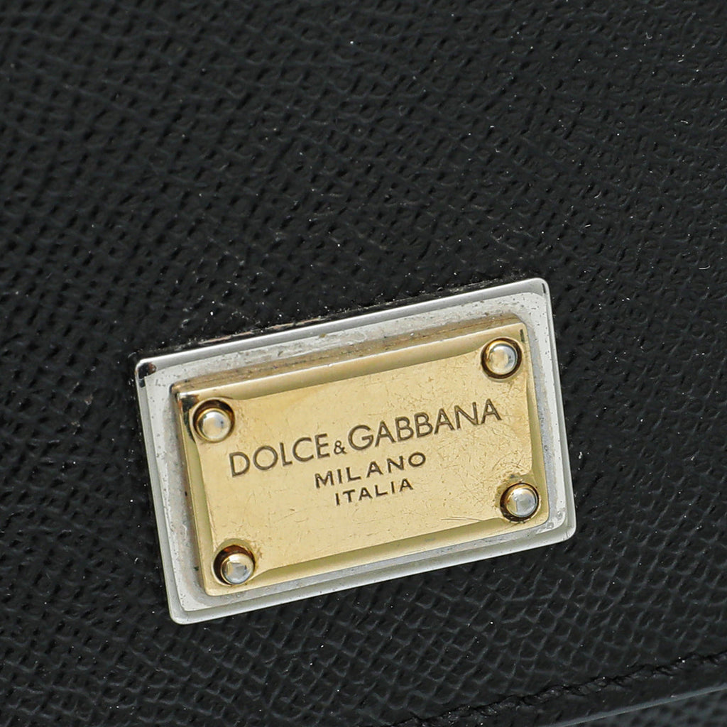 Dolce & Gabbana Black Dauphine Sicily Medium Bag